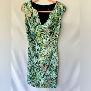 Adrianna Papell Sz 6 floral print gathered sheath dress in EUC